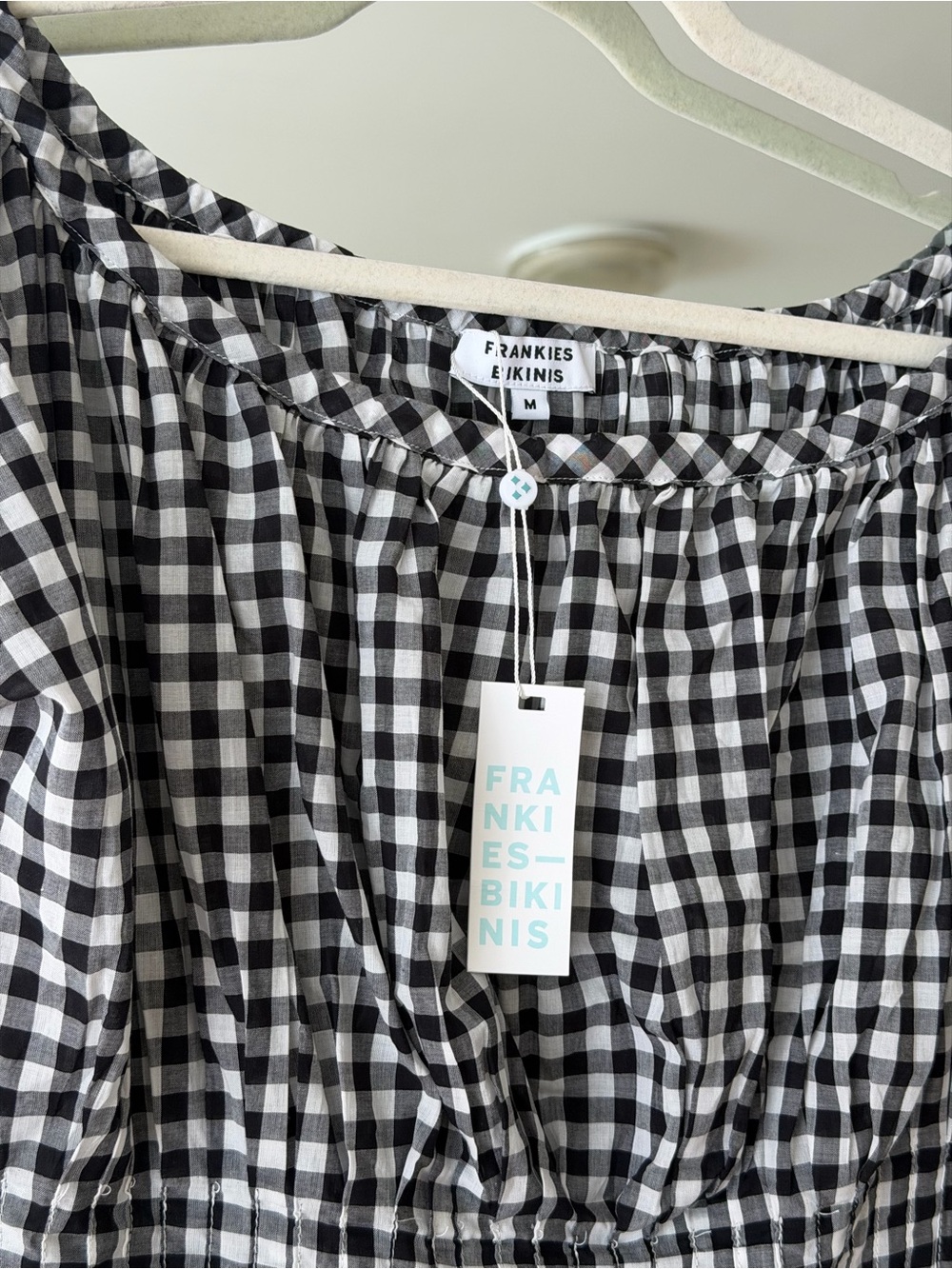 NWT Frankie's Bikinis Sadie Gingham Mini Dress - Picture 5 of 6